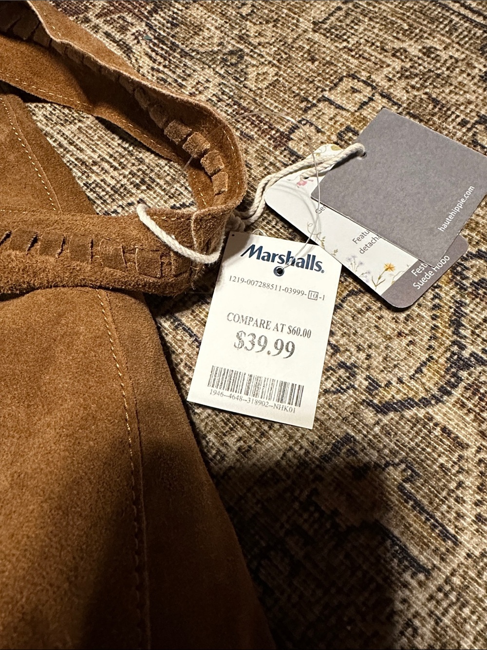 Haute Hippie Suede Shoulder Bag in Cognac Brown - Picture 3 of 4